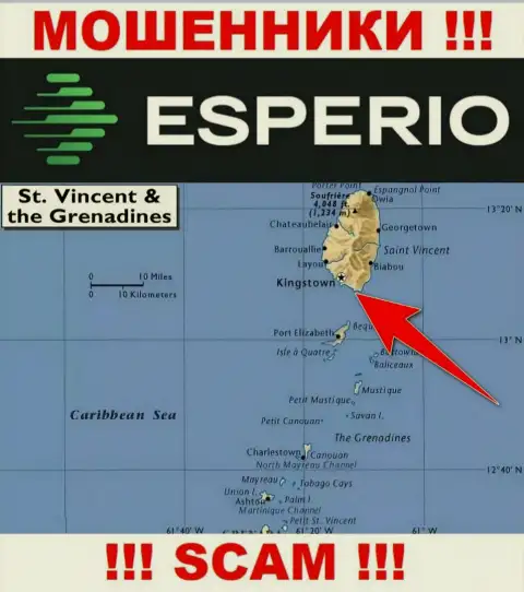 Офшорные internet мошенники Esperio Org скрываются тут - Kingstown, St. Vincent and the Grenadines