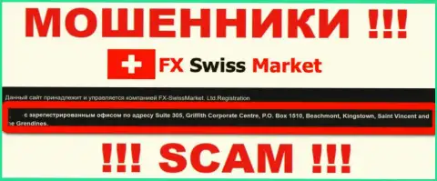 Юридическое место регистрации интернет кидал FX-SwissMarket Com - Saint Vincent and the Grendines