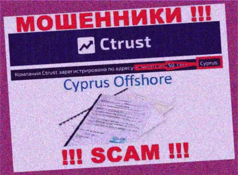 Будьте очень бдительны интернет-жулики CTrust Limited расположились в офшоре на территории - Кипр