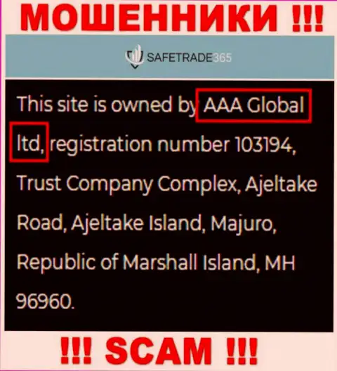 AAA Global ltd - это компания, владеющая internet-мошенниками Сейф Трейд 365
