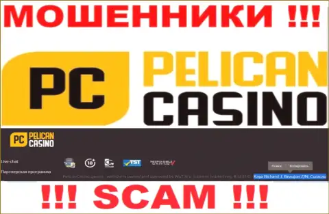 PelicanCasino Games - это internet аферисты ! Спрятались в офшоре по адресу Kaya Richard J. Beaujon Z/N, Curacao и сливают вложения клиентов