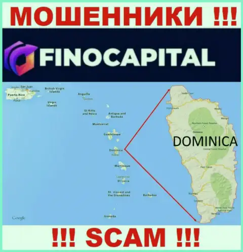 Официальное место базирования FinoCapital на территории - Dominica