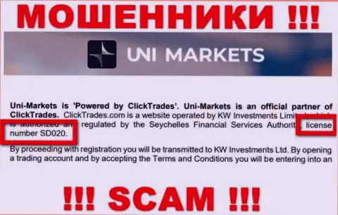 Будьте очень бдительны, ЮНИ Маркетс крадут вложенные деньги, хотя и представили свою лицензию на сайте