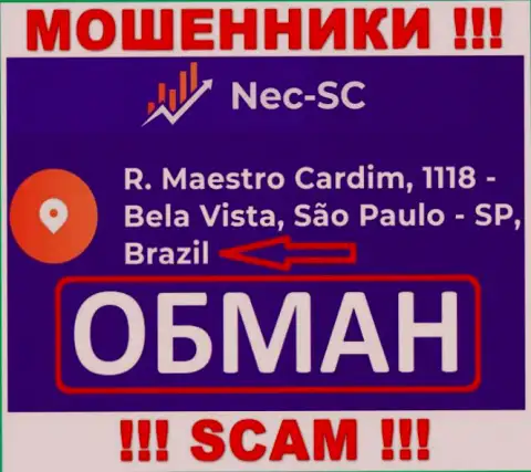 NEC-SC Com намерены не распространяться о своем реальном адресе