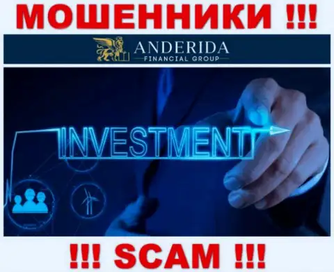 Anderida Financial Group жульничают, предоставляя противоправные услуги в области Investing