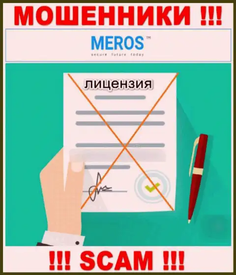 Компания MerosTM не имеет разрешение на осуществление своей деятельности, т.к. internet шулерам ее не выдали