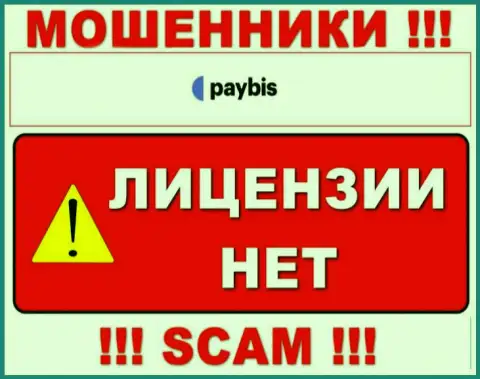 Информации о лицензии Paybis LTD у них на официальном web-ресурсе не представлено - это РАЗВОД !!!