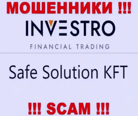 Контора Investro находится под руководством организации Safe Solution KFT