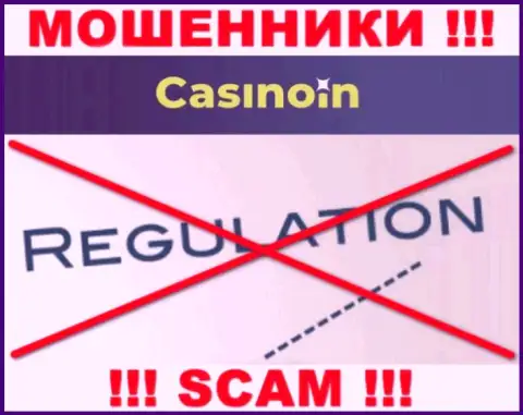 Информацию о регуляторе организации CasinoIn не разыскать ни на их сайте, ни во всемирной internet сети