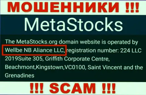 Юридическое лицо компании MetaStocks - это Веллбе НБ Алиансе ЛЛК, инфа взята с официального онлайн-ресурса