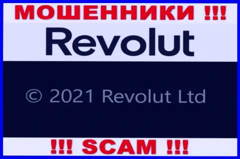 Юридическое лицо Revolut - Revolut Limited, такую информацию оставили мошенники у себя на ресурсе