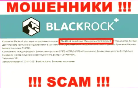 Владельцами BlackRock Plus оказалась организация - БлэкРок Инвестмент Менеджмент (УК) Лтд