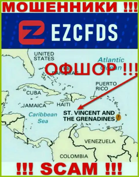 St. Vincent and the Grenadines - офшорное место регистрации аферистов Г.В. Глобал солютионс Лтд, опубликованное у них на информационном портале