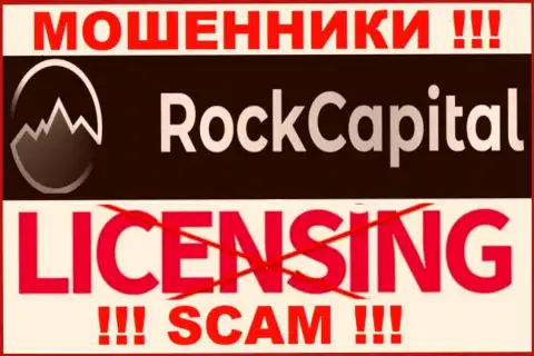 Сведений о номере лицензии РокКапитал на их официальном онлайн-ресурсе не размещено - это РАЗВОД !