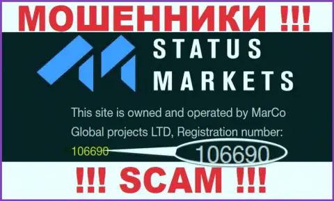 Global Projects LTD не скрыли регистрационный номер: 106690, да и для чего, оставлять без денег клиентов он не мешает