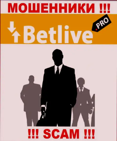В BetLive не разглашают имена своих руководящих лиц - на веб-сайте инфы нет