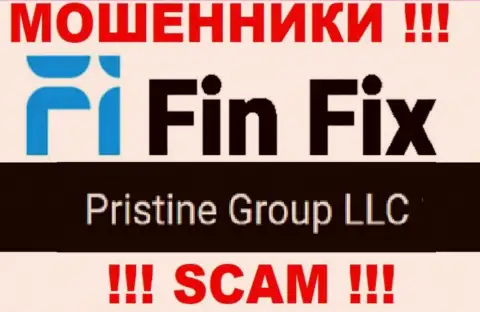 Юридическое лицо, которое управляет internet аферистами Fin Fix - это Pristine Group LLC