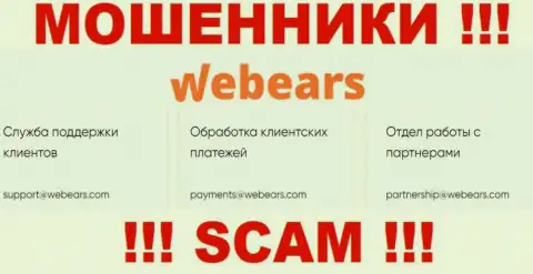 Не рекомендуем общаться через электронный адрес с конторой Webears Ltd - это МОШЕННИКИ !!!