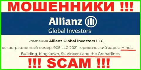 Оффшорное местоположение AllianzGlobal Investors по адресу - Hinds Building, Kingstown, St. Vincent and the Grenadines позволило им безнаказанно обворовывать