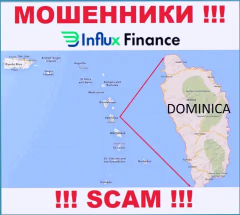 Компания ИнФлукс Финанс Про - это мошенники, базируются на территории Commonwealth of Dominica, а это оффшор