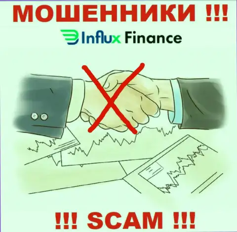 На сайте жуликов InFluxFinance Pro не имеется ни слова о регуляторе компании