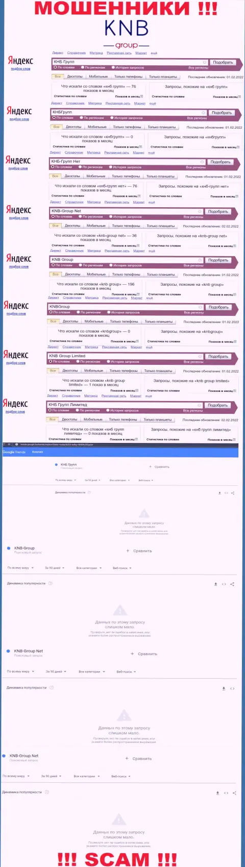 Сколько именно раз посетители всемирной сети интернет искали сведения об разводилах KNB Group Limited ???