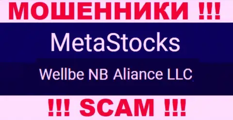 Юр лицо интернет кидал МетаСтокс Ко Ук - это Wellbe NB Aliance LLC