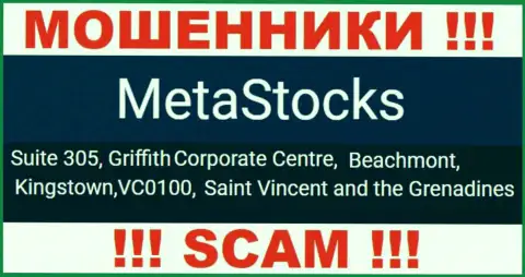 На официальном сайте МетаСтокс указан адрес данной конторы - Suite 305, Griffith Corporate Centre, Beachmont, Kingstown, VC0100, Saint Vincent and the Grenadines (офшор)