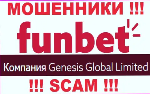Инфа о юридическом лице компании Фун Бет, им является Genesis Global Limited