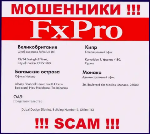 Оффшорное месторасположение ФиксПро по адресу Karyatidon 1, Ypsonas 4180, Cyprus позволяет им беспрепятственно грабить