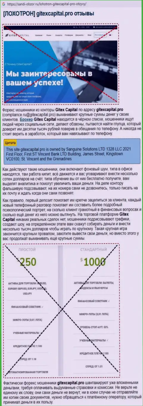 С организацией GitexCapital вы не сможете заработать, а наоборот останетесь без денежных вложений (обзор компании)