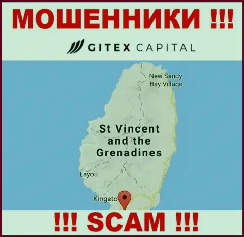 У себя на веб-сайте Gitex Capital указали, что зарегистрированы они на территории - St. Vincent and the Grenadines
