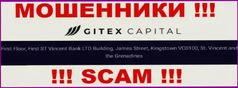 Все клиенты GitexCapital Pro будут облапошены - данные internet-мошенники осели в оффшоре: First Floor, First ST Vincent Bank LTD Building, James Street, Kingstown VC0100, St. Vincent and the Grenadines