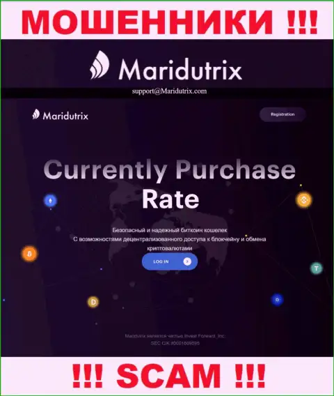 Официальный информационный сервис Maridutrix Com - разводняк с привлекательной картинкой