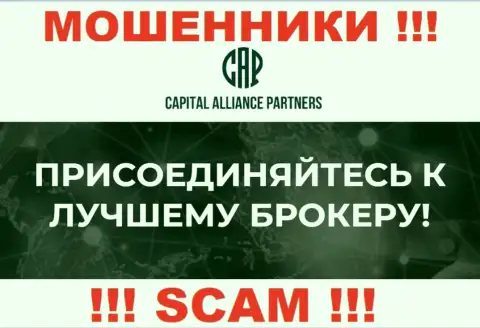 Вид деятельности махинаторов CapitalAlliancePartners - это Брокер, однако имейте ввиду это разводилово !!!