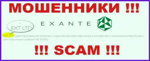 Конторой ЭКСАНТ руководит XNT LTD - инфа с официального интернет-сервиса мошенников