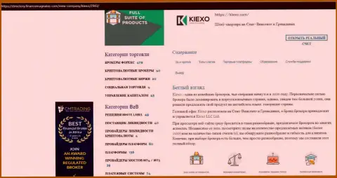 Обзорный материал об условиях торгов ФОРЕКС брокерской организации KIEXO, представленный на интернет-портале Директори ФинансМагнатес Ком