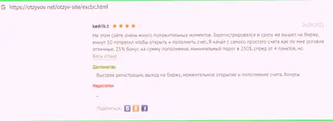 Отзывы об отличном оказании услуг в Форекс брокерской организации ЕХ Брокерс на интернет-сервисе otzyvov net
