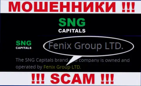 Fenix Group LTD это владельцы неправомерно действующей конторы СНГ Капиталс