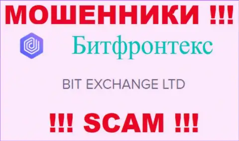 Информация об юридическом лице жуликов Бит Фронтекс