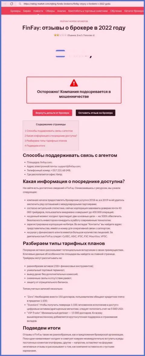 ФинФай это компания, взаимодействие с которой приносит только убытки (обзор противозаконных деяний)