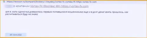 Отзыв в адрес ворюг Vortex-FX Com - осторожно, надувают клиентов, оставляя их с дыркой от бублика