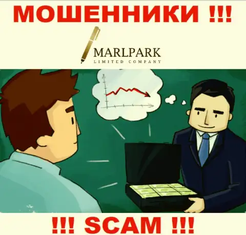 Никакой комиссии и налоговых сборов для возвращения финансовых средств с организации MarlparkLtd не оплачивайте - обман