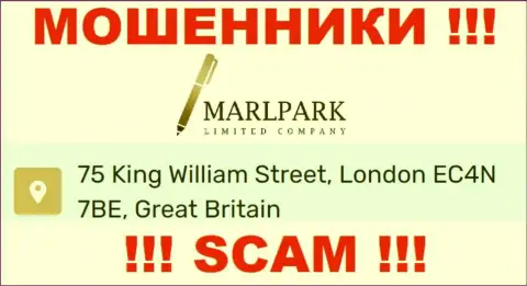 Адрес регистрации Марлпарк Лимитед, предоставленный на их онлайн-сервисе - фейковый, будьте крайне внимательны !!!
