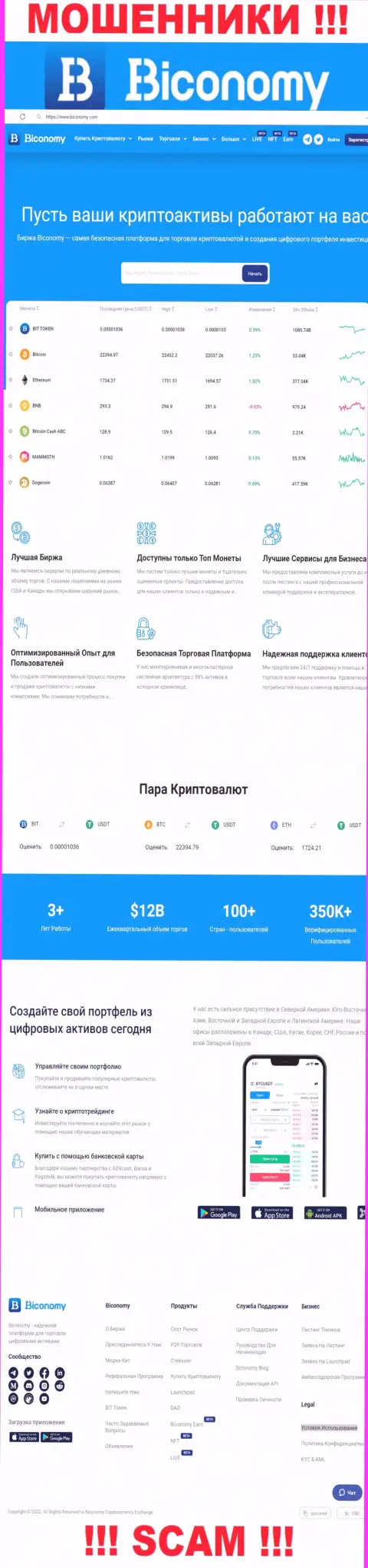 Biconomy Com - это официальный web-портал мошенников Biconomy