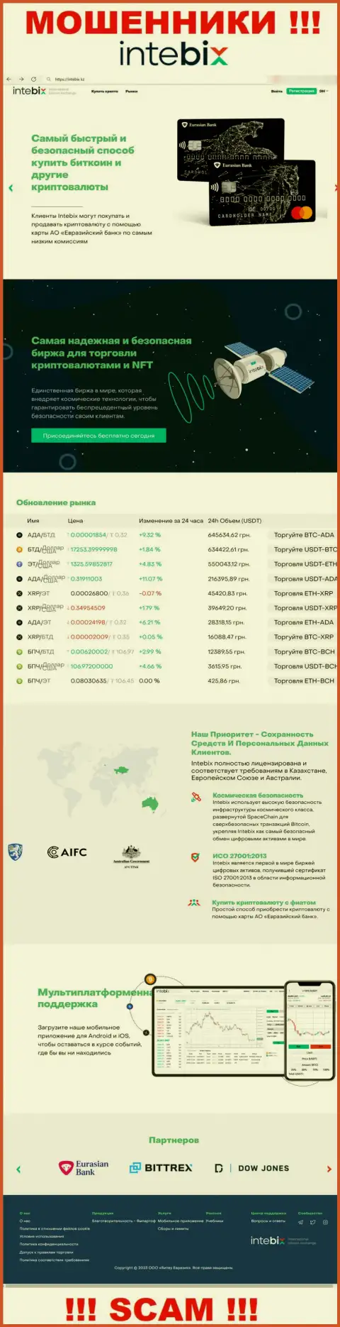 Intebix Kz - это интернет-сервис конторы Intebix Kz, типичная страничка лохотронщиков