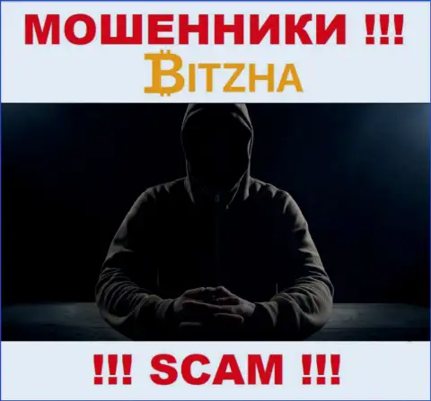 Перейдя на сайт аферистов Bitzha 24 Вы не сумеете найти никакой информации о их руководителях