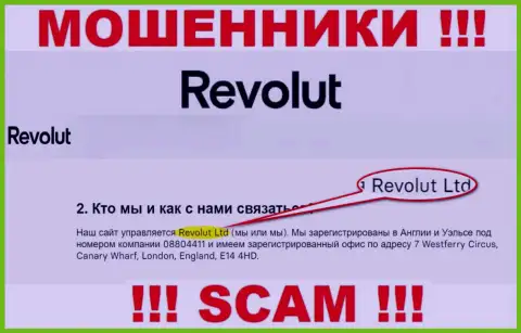 Revolut Ltd - это контора, которая руководит интернет мошенниками Revolut