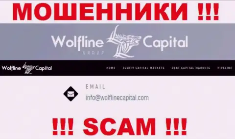 МОШЕННИКИ Wolfline Capital засветили у себя на информационном ресурсе адрес электронного ящика конторы - отправлять письмо очень опасно