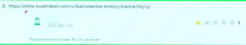 Интернет-посетитель предупреждает о рисках сотрудничества с организацией Макс Лайн